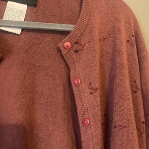 Women's Button-Up Sweater - Faded Pink